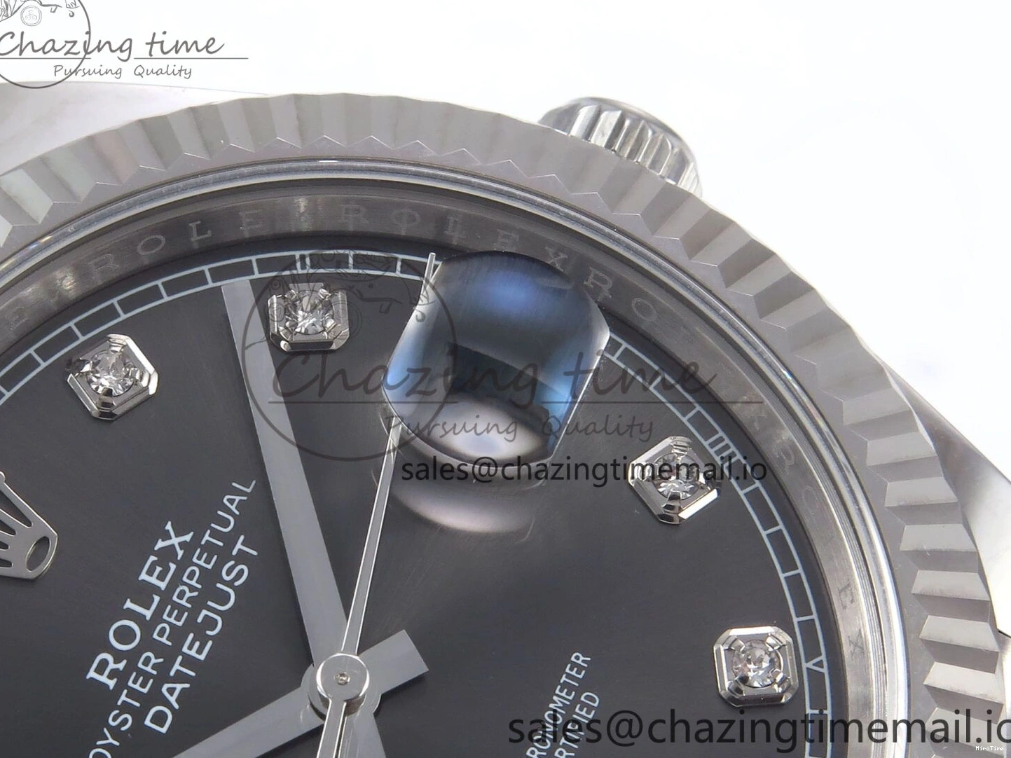 MiroTime 0515 Timeless DateJust 41 126334 EWEF Best Edition Gray Diamonds Dial on Jubilee Bracelet A 1042